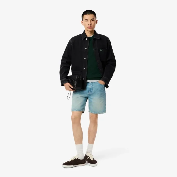 Herren-Pullover aus Baumwolle mit Rundhalsausschnitt