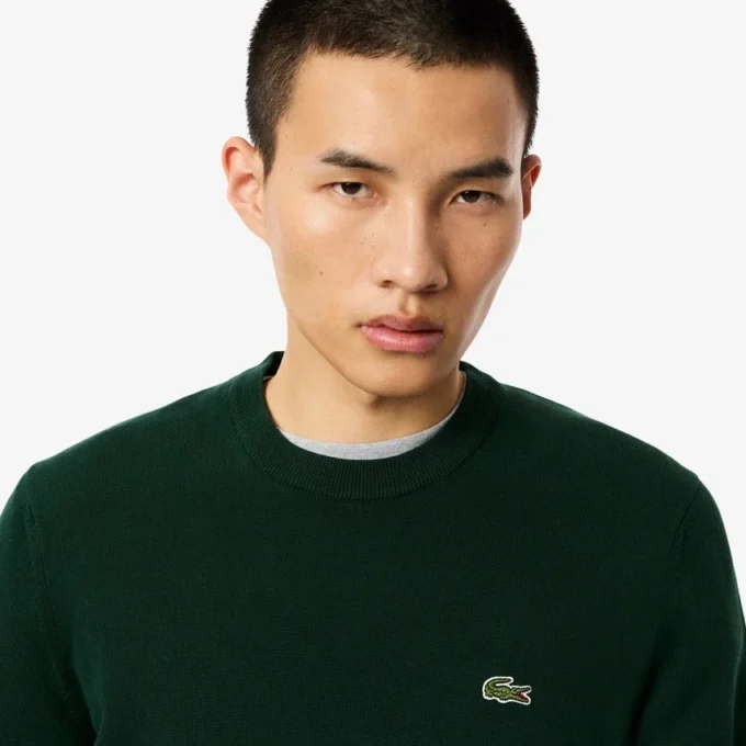 Herren-Pullover aus Baumwolle mit Rundhalsausschnitt