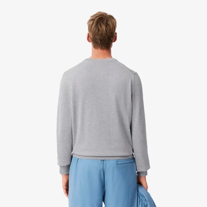Herren-Pullover aus Baumwolle mit Rundhalsausschnitt