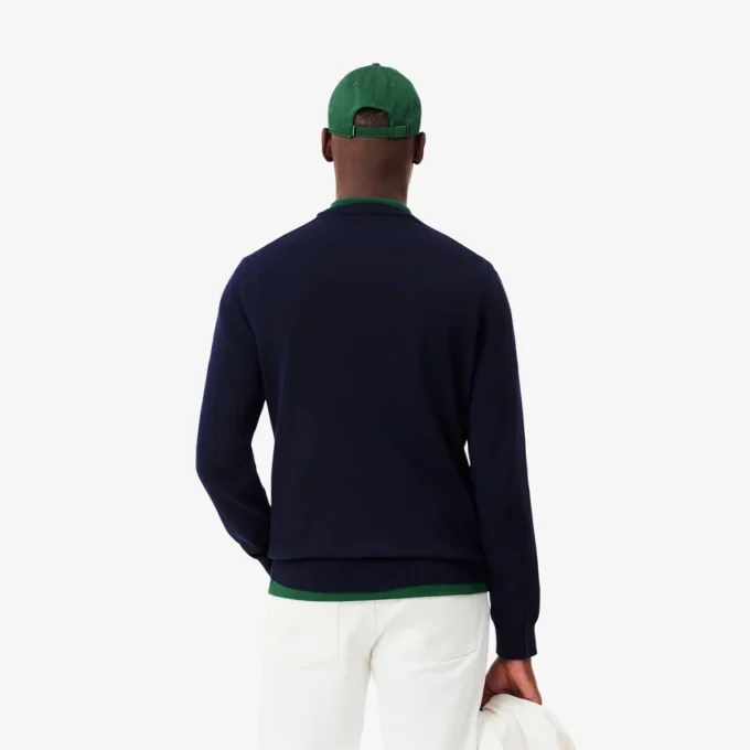 Herren-Pullover aus Baumwolle mit Rundhalsausschnitt