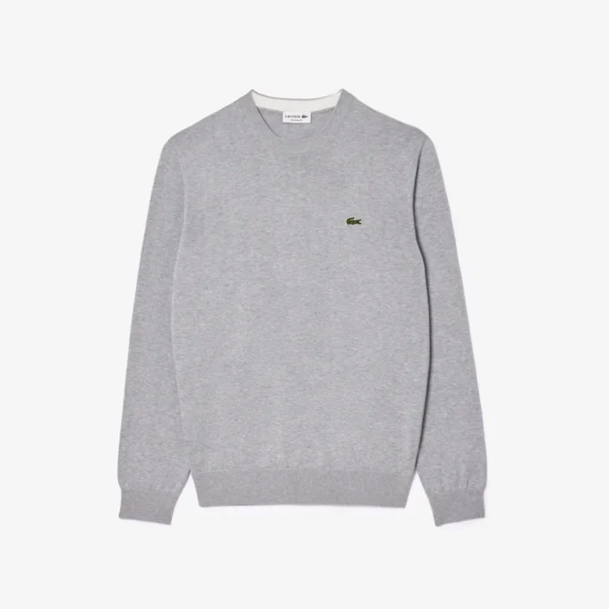 Herren-Pullover aus Baumwolle mit Rundhalsausschnitt