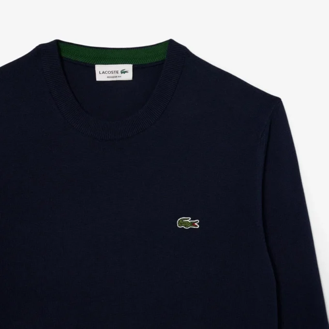 Herren-Pullover aus Baumwolle mit Rundhalsausschnitt
