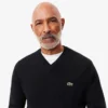 Herren-Pullover aus Baumwolle mit V-Ausschnitt