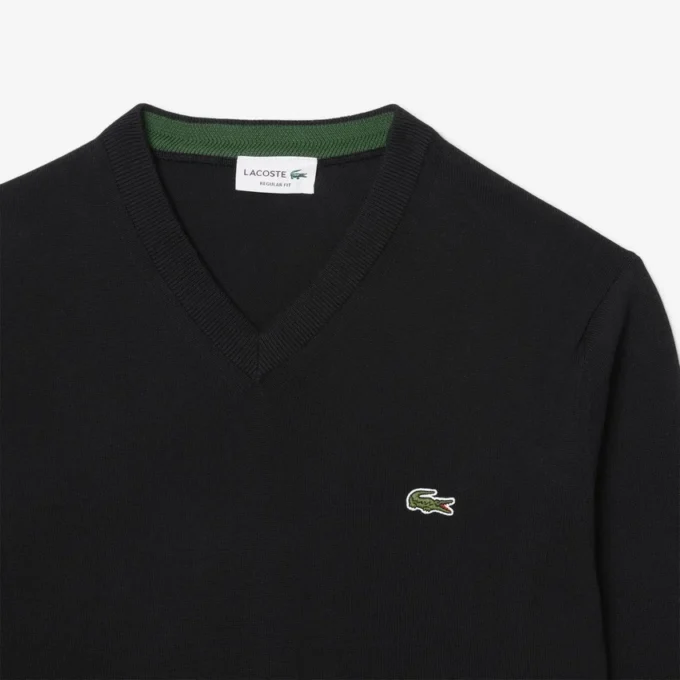 Herren-Pullover aus Baumwolle mit V-Ausschnitt