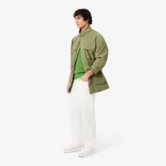 Herren-Pullover aus Baumwolle mit Zopfmuster