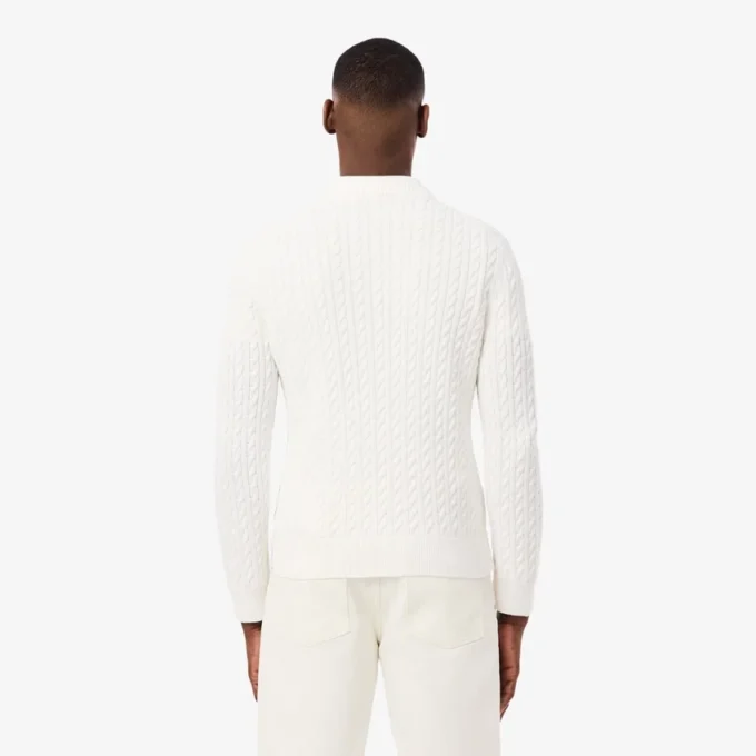 Herren-Pullover aus Baumwolle mit Zopfmuster