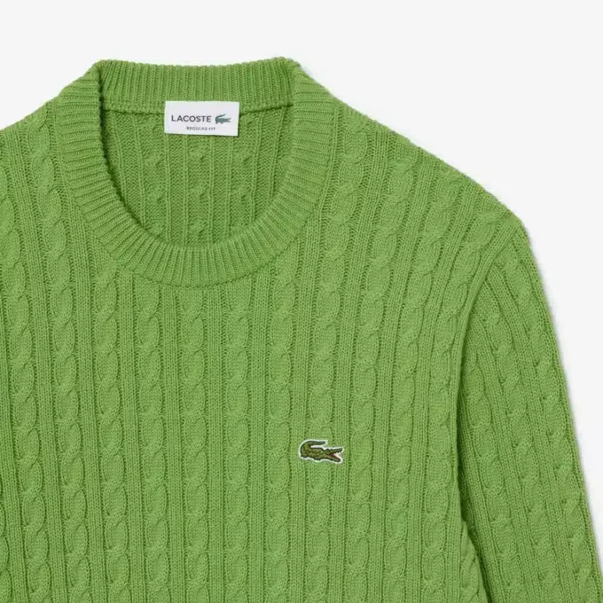 Herren-Pullover aus Baumwolle mit Zopfmuster