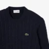 Herren-Pullover aus Baumwolle mit Zopfmuster