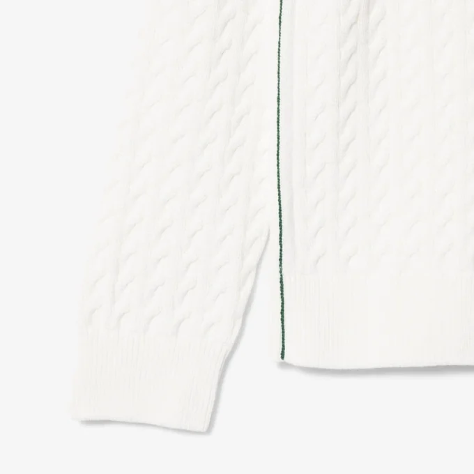 Herren-Pullover aus Baumwolle mit Zopfmuster
