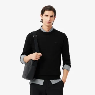 Herren-Pullover aus Merinowolle mit Rundhalsausschnitt
