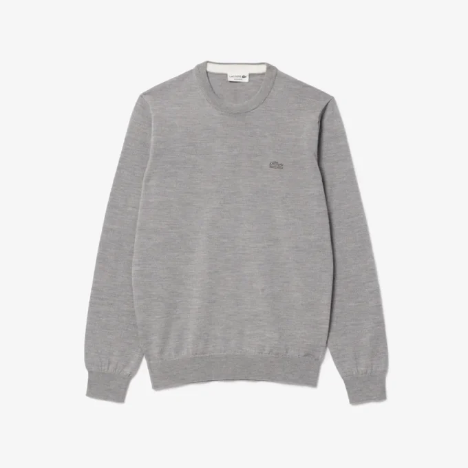 Herren-Pullover aus Merinowolle mit Rundhalsausschnitt