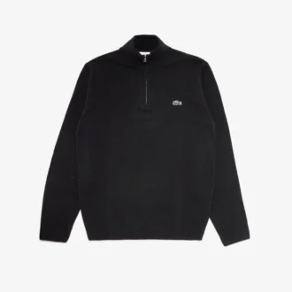 Herren-Pullover aus Wolle mit halbem Reißverschluss