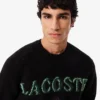Herren-Pullover aus Wolle mit Intarsien-Logo