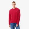 Herren-Pullover aus Wolle mit Patchwork-Effekt in lockerer Passform