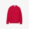 Herren-Pullover aus Wolle mit Patchwork-Effekt in lockerer Passform