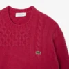 Herren-Pullover aus Wolle mit Patchwork-Effekt in lockerer Passform