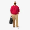 Herren-Pullover aus Wolle mit Patchwork-Effekt in lockerer Passform