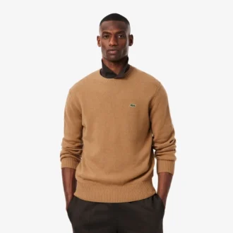 Herren-Pullover aus Wolle mit Rundhalsausschnitt