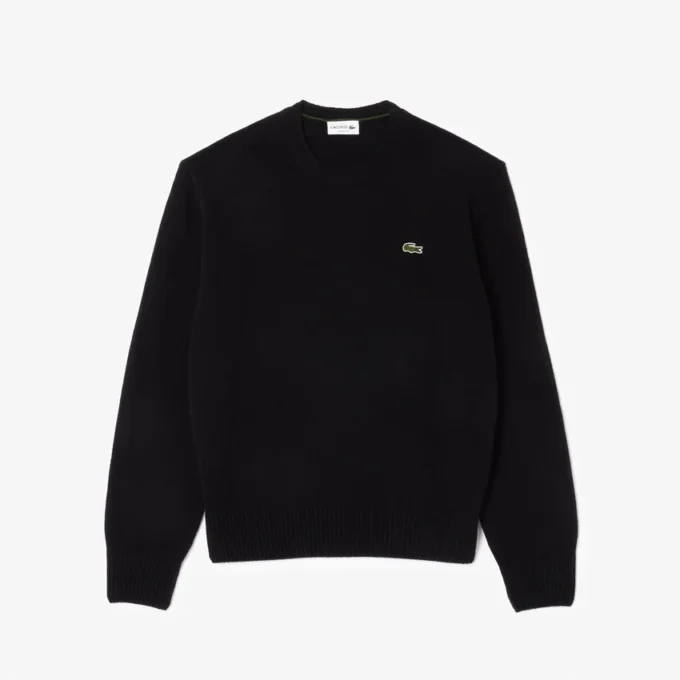Herren-Pullover aus Wolle mit Rundhalsausschnitt