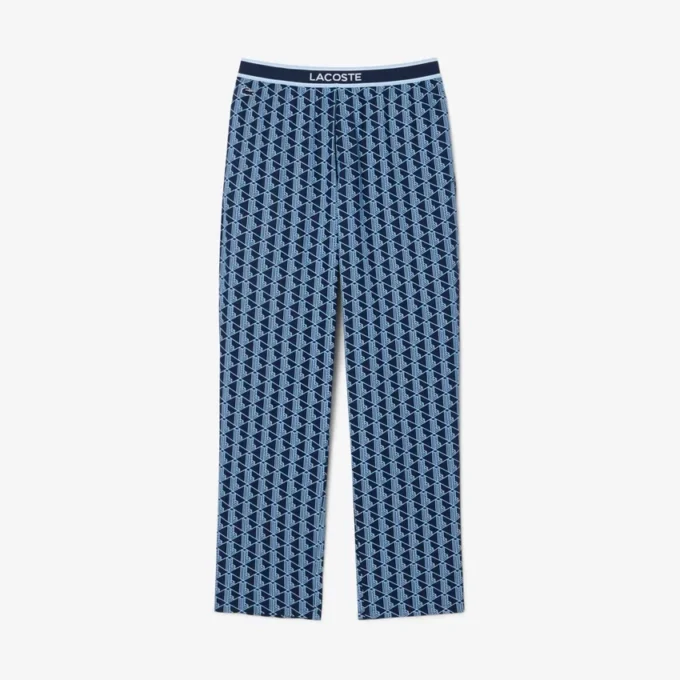 Herren-Pyjama-Hose aus Popeline mit Monogramm