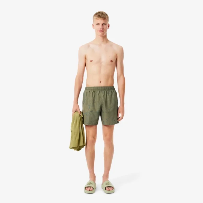 Herren-Retroshorts in mittlerer Länge mit Print