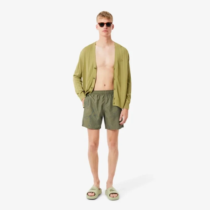 Herren-Retroshorts in mittlerer Länge mit Print