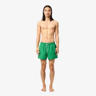 Herren-Retroshorts mit Krokodil-Print