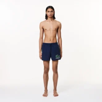 Herren-Retroshorts mit Krokodil-Print