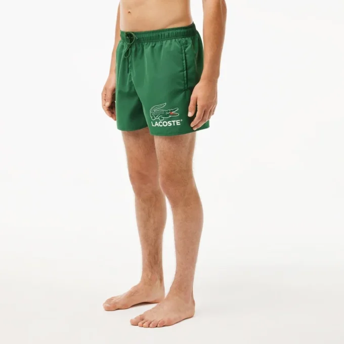 Herren-Retroshorts mit Krokodil-Print