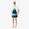 Herren-Retroshorts mit Landschaftsmuster