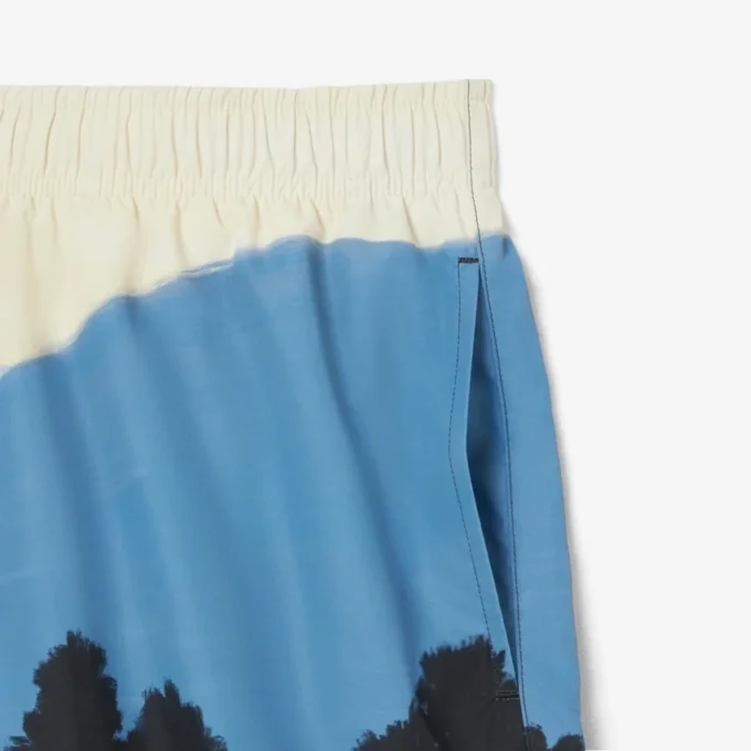 Herren-Retroshorts mit Landschaftsmuster