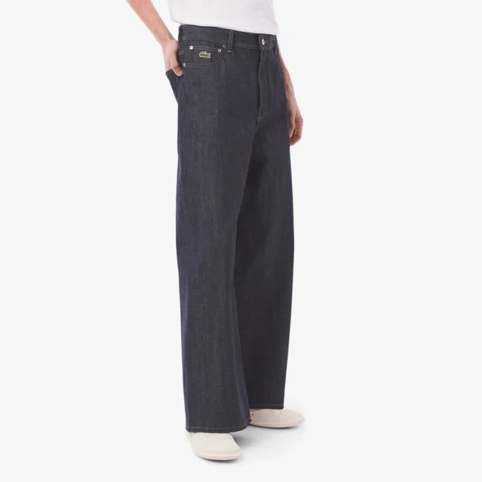 Herren-Runway-Jeans mit weitem Bein und Webkante