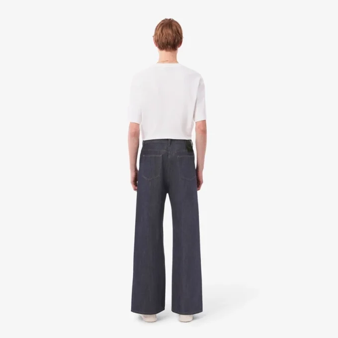 Herren-Runway-Jeans mit weitem Bein und Webkante
