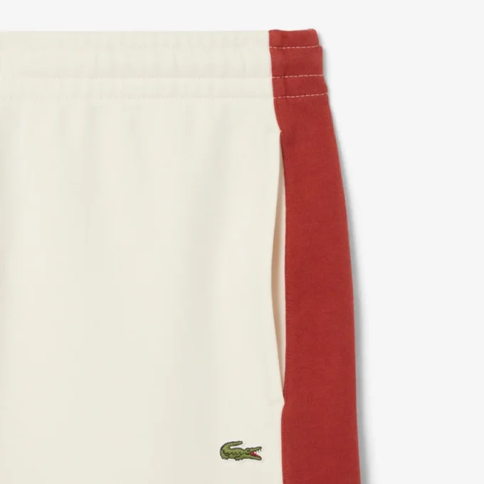 Herren-Shorts aus Baumwollfleece mit Farbblock-Design