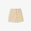 Herren-Shorts aus Bio-Baumwollfleece mit übergroßem Krokodil-Print