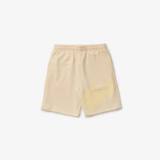 Herren-Shorts aus Bio-Baumwollfleece mit übergroßem Krokodil-Print