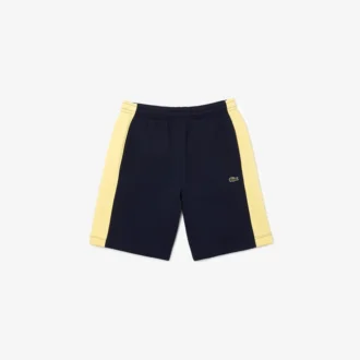 Herren-Shorts aus gebürstetem Fleece mit Farbblock-Design