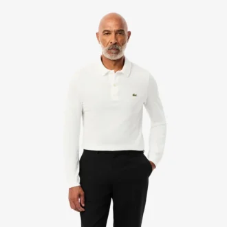 Herren Slim Fit L.12.12 Langarm-Poloshirt