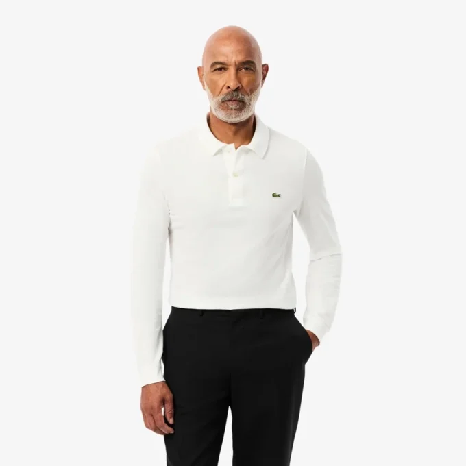 Herren Slim Fit L.12.12 Langarm-Poloshirt