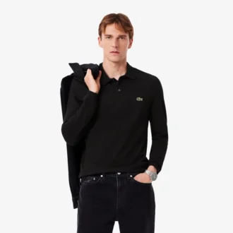 Herren Slim Fit L.12.12 Langarm-Poloshirt