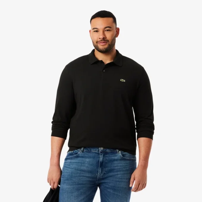 Herren Slim Fit L.12.12 Langarm-Poloshirt