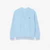 Herren-Strickjacke aus Baumwolle mit lockerer Passform und Streifen-Detail