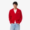 Herren-Strickjacke aus Wolle in Relaxed Fit