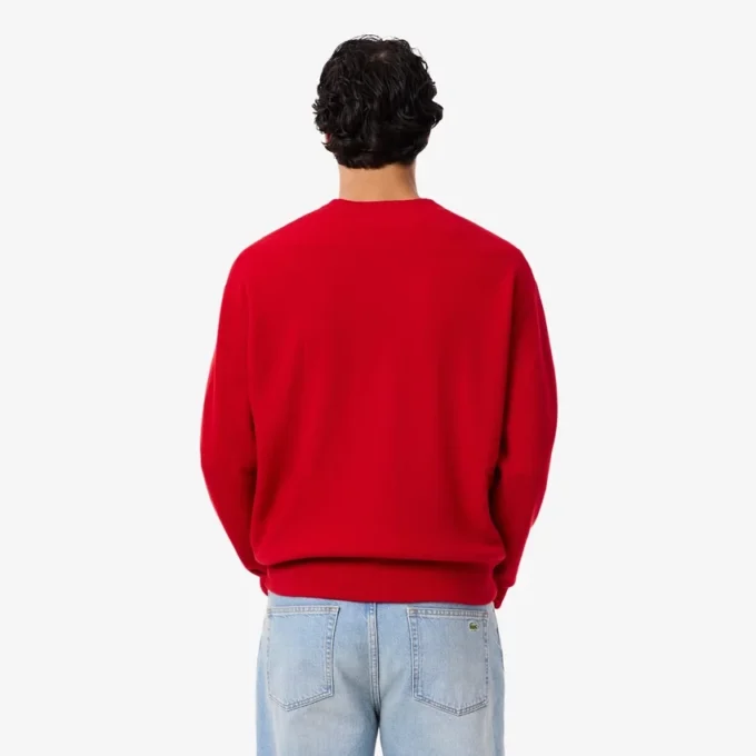 Herren-Strickjacke aus Wolle in Relaxed Fit