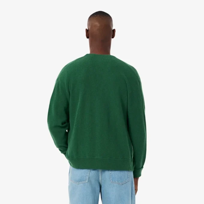 Herren-Strickjacke aus Wolle in Relaxed Fit