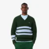 Herren-Strickpullover aus Wolle mit V-Ausschnitt
