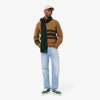 Herren-Strickpullover aus Wolle mit V-Ausschnitt
