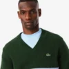 Herren-Strickpullover aus Wolle mit V-Ausschnitt