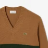 Herren-Strickpullover aus Wolle mit V-Ausschnitt