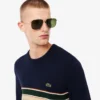 Herren-Strickpullover mit Streifen, hergestellt in Frankreich